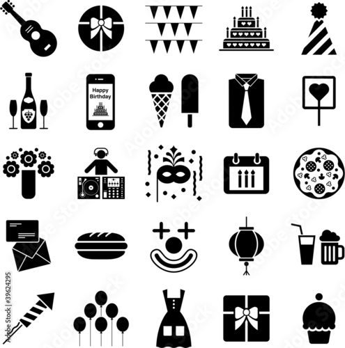Vector: Party icons Party icons