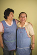 Senior women hugging