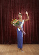 Beauty queen waving to the audience