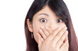 Photo: Asian Woman Covering her Mouth Asian Woman Covering her Mouth
