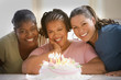 Women celebrating a birthday