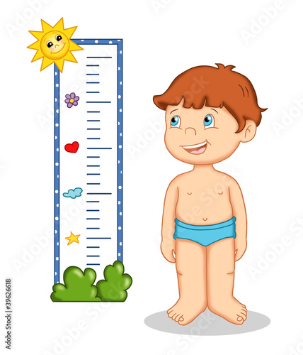 Illustration: bambino e altezza bambino e altezza