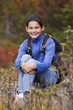 Young girl smiling outdoors
