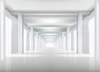 White interior. Vector illustration.