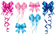 staple birth to new baby born, set of ribbons