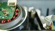 Playback videotape in the VCR Close-up