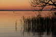 canvas print picture - Sonnenuntergang am See