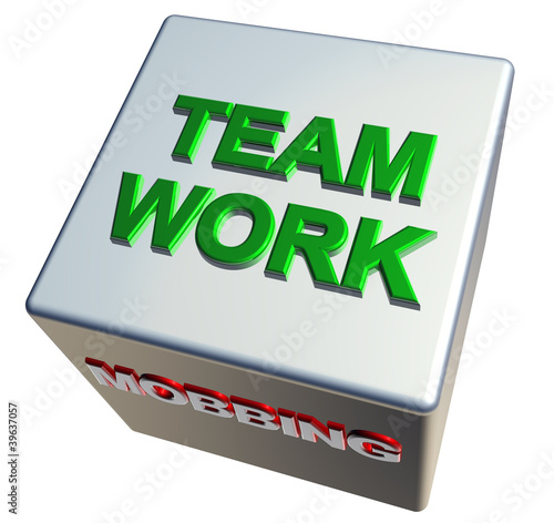 Illustration: 3D ZauberWuerfel - TEAMWORK - MOBBING 3D ZauberWuerfel - TEAMWORK - MOBBING