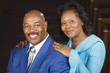 Portrait of African couple in church