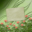 Card for congratulation or invitation with bunch of flowers