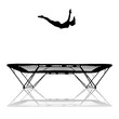 silhouette of female gymnast on trampoline silhouette of female gymnast on trampoline