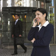 Businesswoman talking on cell phone