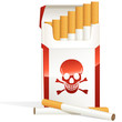 Vektor: Cigaretten mit Warnsymbol Cigaretten mit Warnsymbol