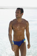 South American man at beach