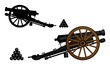 Ancient cannon on the gun carriage. Ancient cannon on the gun carriage.