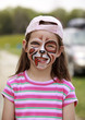 face pained girl face pained girl