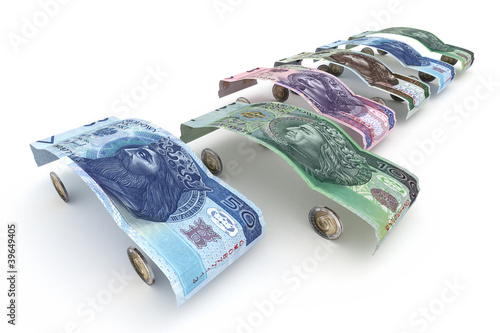 Illustration: Polish zloty car choice Polish zloty car choice