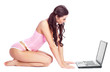 woman with a laptop