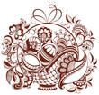 Easter abstract floral henna design