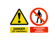 Two Warning Hazard Signs
