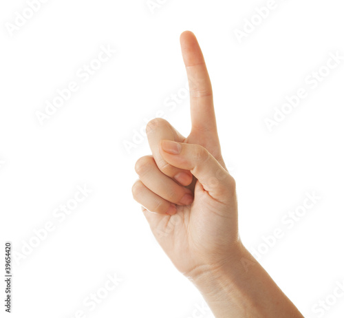 Photo: Hand counting: one Hand counting: one