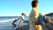 Video: Caucasian Parents Having Fun on Beach with Children Caucasian Parents Having Fun on Beach with Children