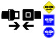 Safety belt pictogram and signs