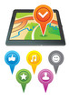 gps navigator with bright markers