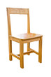 wooden chair on white background