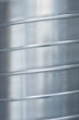 Closeup view of ventiduct made from stainless steel