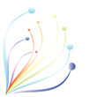 the abstraction of colors, lines, color, round, background