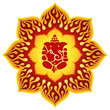 Illustration: Ganesha Lotus Design Ganesha Lotus Design