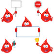 Blood Drops Cartoon Characters