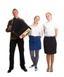 A soldier and two girls sing a song