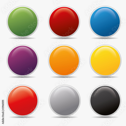 Vector: Button set und kreis Kugel icon farben globus aqua shine badge Button set und kreis Kugel icon farben globus aqua shine badge