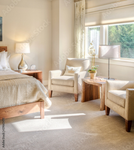 Photo: Beautiful Bedroom Detail in Luxury Home Beautiful Bedroom Detail in Luxury Home