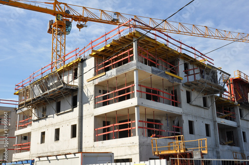 Photo: immeuble logements chantier de construction immeuble logements chantier de construction