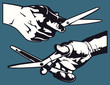 Hand with Scissors Graphics