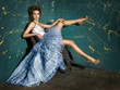 Fashion young women on a chair