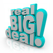 canvas print picture - Real Big Deal 3D Words Important News Announcement