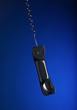Telephone tube on a blue background
