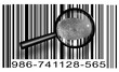 Finger Print Barcode with magnifying glass
