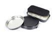 Cream and brushes of shoe