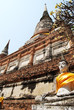 Buddha Status and the pagoda at wat yai chaimongkol temple, Ayut Buddha Status and the pagoda at wat yai chaimongkol temple, Ayut