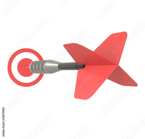Illustration: Business Success Concept. Red Dart Arrow, isolated on white. Business Success Concept. Red Dart Arrow, isolated on white.