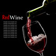 red wine poured into glass red wine poured into glass