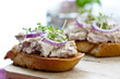 Tuna onion bruschetta