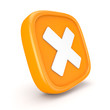 Cross Icon 3d render illustration