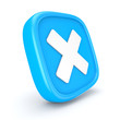 Cross Icon 3d render illustration