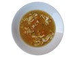 Hot and sour soup, plato de sopa agripicante.